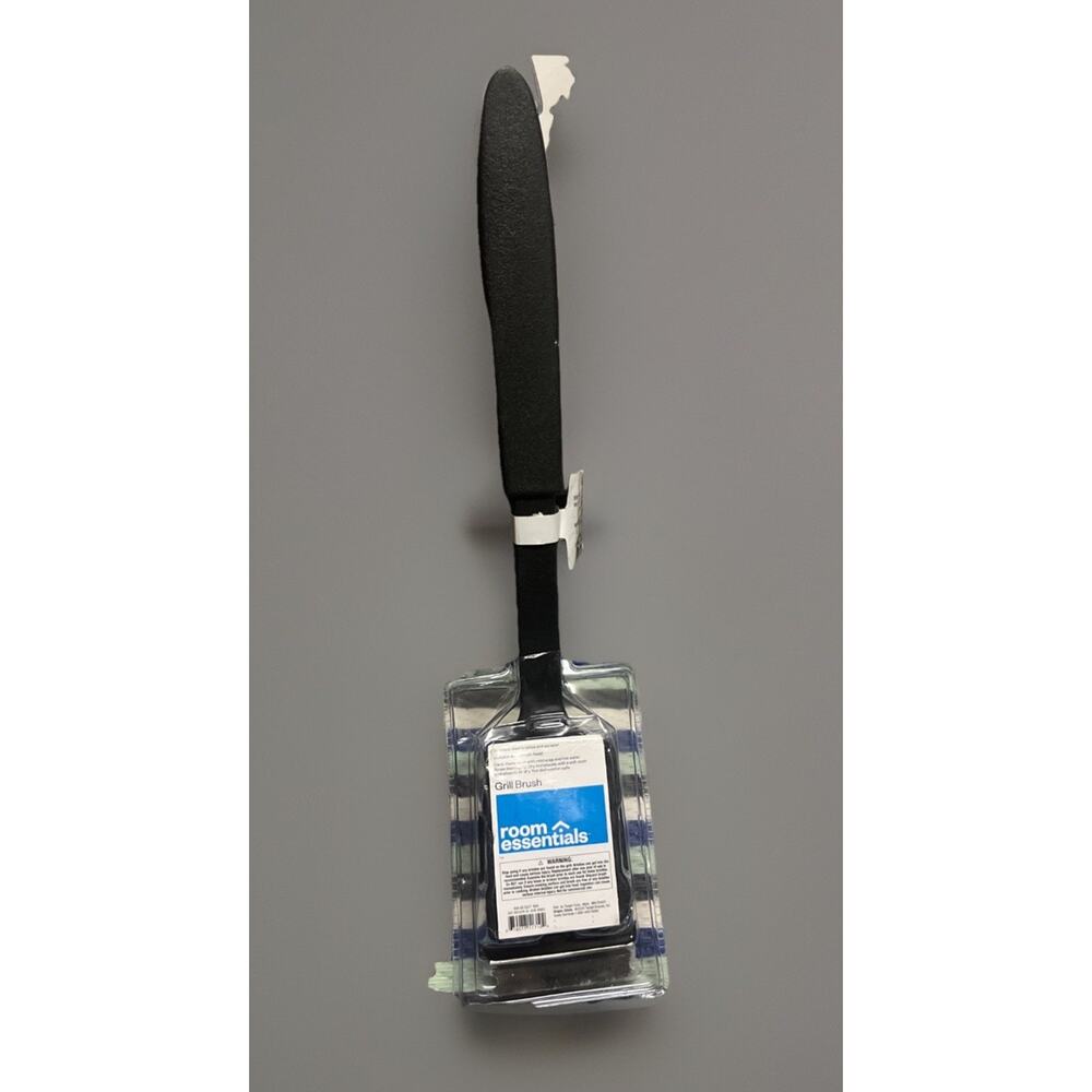 Grill Brush Black Stainless -Steel Bristles and Scrapper with Extra Brush Head
